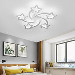 Celestial Shooting Stars Flush Mount Ceiling Light Led Dimmable White 5 To 15 Star Lights