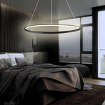Round Geometric 30 Watt Single Ring Integrated Led Modern Bedroom Pendant