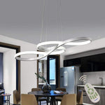 Aurelia Geometric Semi-Flush LED Chandelier in Metal and Silicone