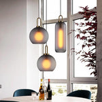 Aurelia Globe Pendant Light in Electroplated Metal and Glass