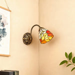 Artisan Stained Glass Wall Sconce with Brass Frame – American Country Lighting