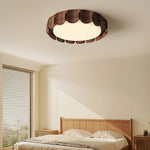 Nordic Wood Flush Mount Ceiling Light with Full Spectrum LED