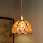Vintage Crystal Pendant Light in Solid Copper, Small Scale