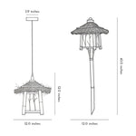 Bamboo Lantern Pendant Light with Warm LED Glow for Outdoor Living