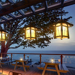 Bamboo Lantern Pendant Light with Warm LED Glow for Outdoor Living