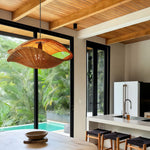 Handwoven Rattan Pendant Light with Wabi-Sabi Charm for Modern Interiors