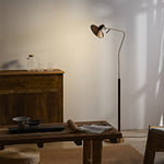 Aurelia Vintage Gold Floor Lamp – Adjustable Mid-Century Reading Light