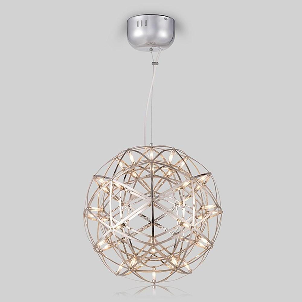 12 Inch Stanless Steel Led Endless Woven Sphere Pendant Modern Lights