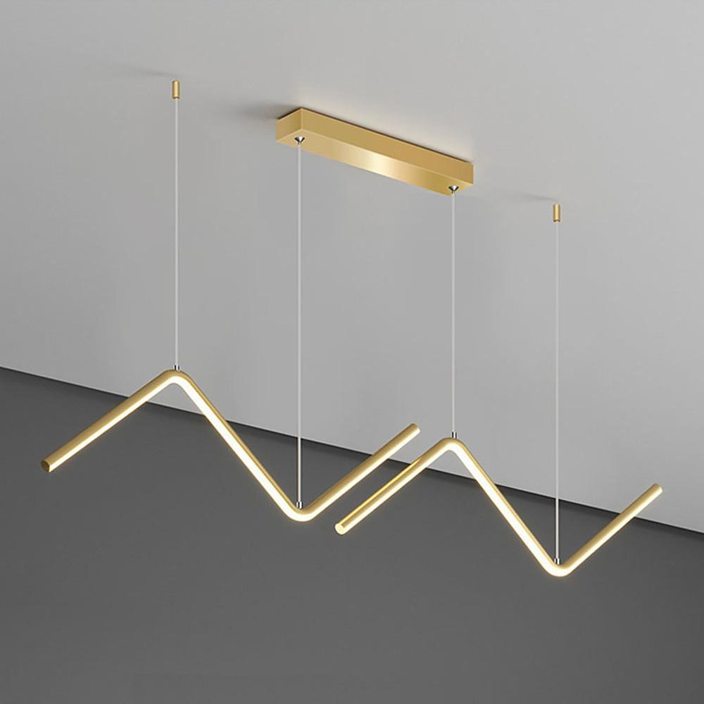 Wave LED Pendant Light in Black or Gold for Modern Interiors