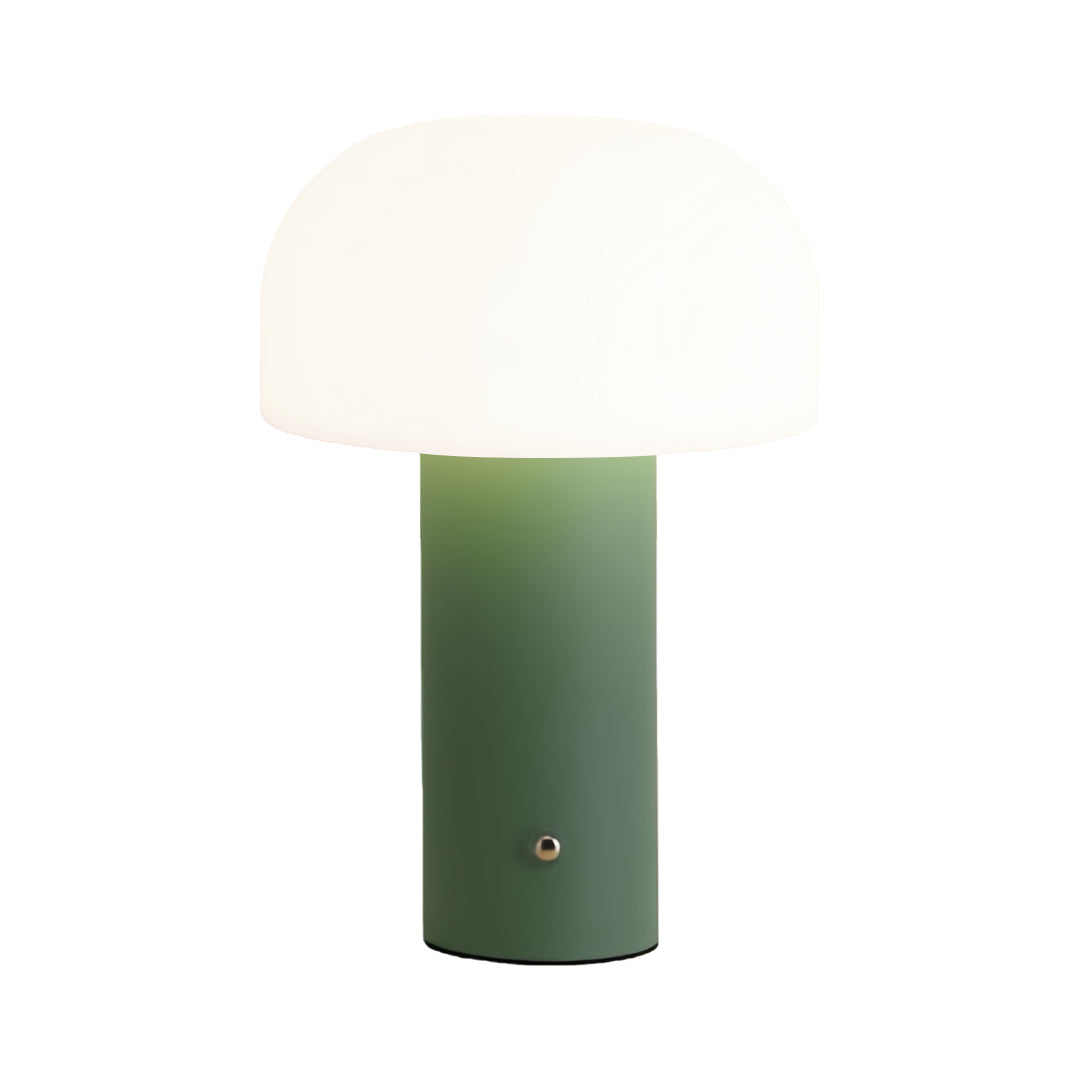 Mushroom Table Lamp with Iron Base and Rotomolded Shade