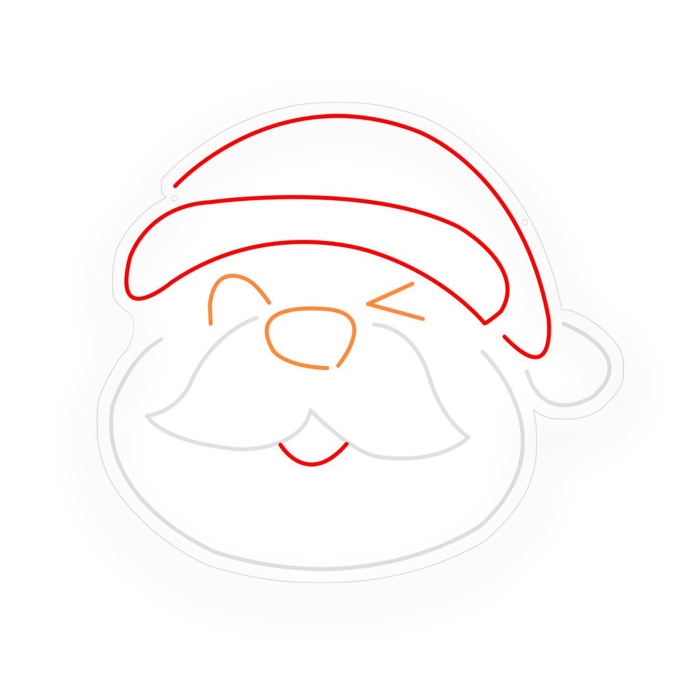 Santa Claus LED Neon Sign with Dimmer for Festive Interiors