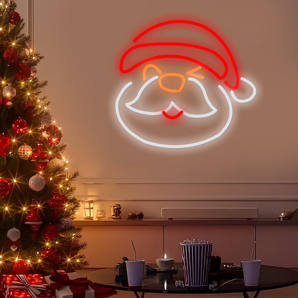 Santa Claus LED Neon Sign with Dimmer for Festive Interiors