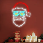 Santa Claus LED Neon Sign with Dimmer – Modern Holiday Wall Art