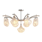 Shell Chandelier Modern Luxury Ceiling Light in Copper, Nickel, or Black