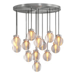 Luxury Copper Chandelier with Clear Glass Shades for Modern Interiors