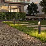 Minimalist Bollard Path Light – Black Aluminum Outdoor Landscape Lighting