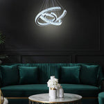 Lumina Wave Crystal LED Chandelier in Stainless Steel