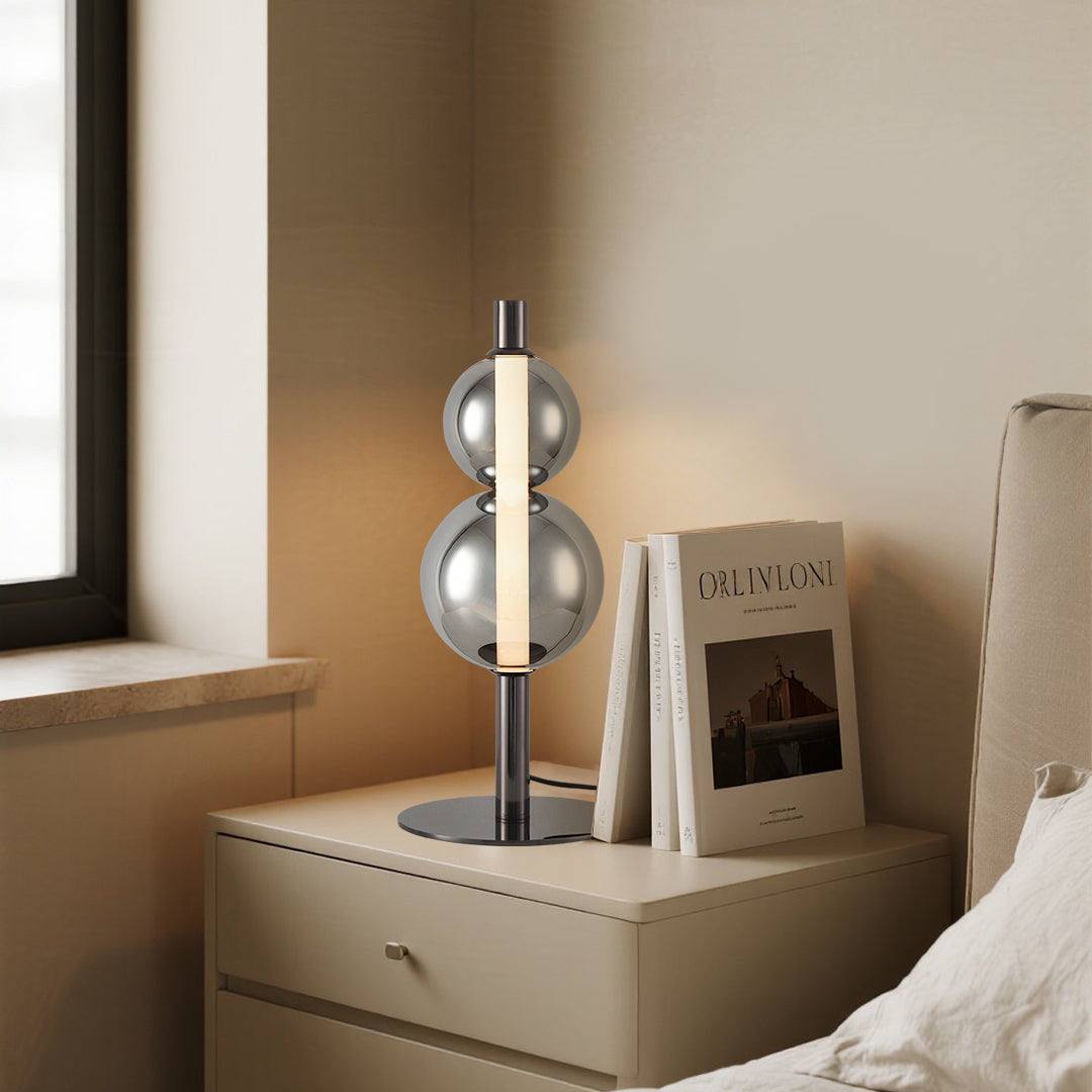 Artisan Table Lamp with Full Spectrum LED and Glass Shade