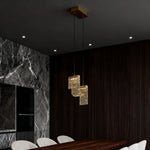Aurelia Amber Glass Pendant Light in Gold for Modern Interiors