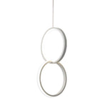 Aurelia Interlocking Dual Ring LED Pendant Light in Aluminum and Acrylic