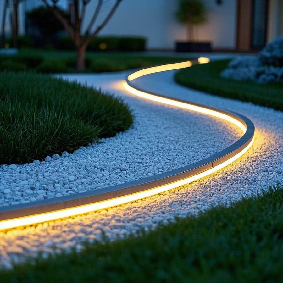 Seamless Corner LED Strip Light in Silicone for Architectural Interiors