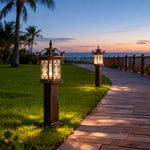European-Style Waterproof Landscape Post Lights with Gilded Aluminum Frame