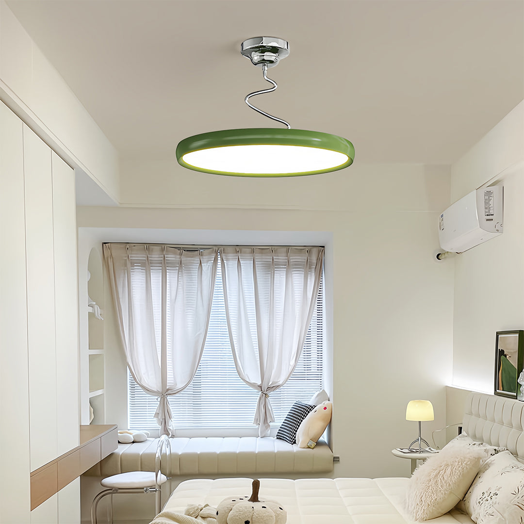 Twisted Full-Spectrum LED Semi Flush Mount Ceiling Light in Modern Finishes