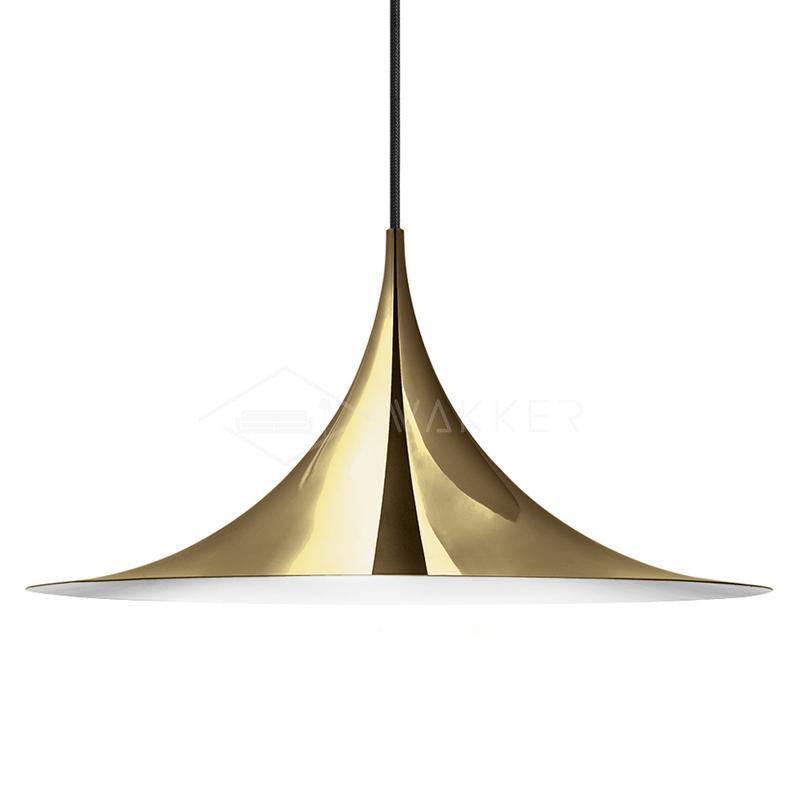 Semi Arch Pendant Light – Designer Aluminum Swag Lamp for Dining & Living Spaces