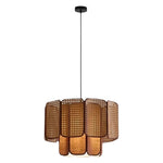 Handwoven Rattan Pendant Light with Wabi-Sabi Aesthetic