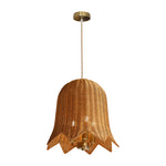 Artisan Rattan Pendant Light with Iron Frame – Japanese Wabi-Sabi Ceiling Lamp