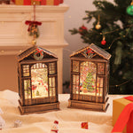 Nordic LED Christmas Table Lamp with Resin Ornament