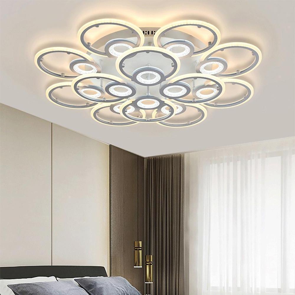 Lumen Ring Flush Mount LED Ceiling Light in White Metal