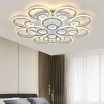 Lumen Ring Flush Mount LED Ceiling Light in White Metal