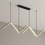 Wave LED Pendant Light in Black or Gold for Modern Interiors