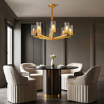 American Luxury Candle Chandelier in Brass, Chrome, or Black