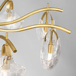Shell Chandelier Modern Luxury Ceiling Light in Copper, Nickel, or Black
