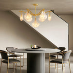 Shell Chandelier Modern Luxury Ceiling Light in Copper, Nickel, or Black