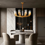 American Luxury Candle Chandelier in Brass, Chrome, or Black
