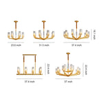 American Luxury Candle Chandelier in Brass, Chrome, or Black