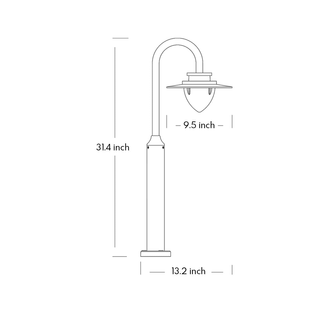 Minimalist Gooseneck Pathway Light with Warm LED Glow for Modern Gardens