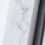 Black Stainless Steel Outdoor Wall Sconce with Marble Shade