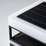 Modern Outdoor Pillar Top Light in Black Stainless Steel