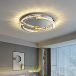 Lumière Cristal LED Flush Mount Ceiling Light in Silver
