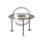 Solar Globe Pillar Light in Stainless Steel for Gate and Garden