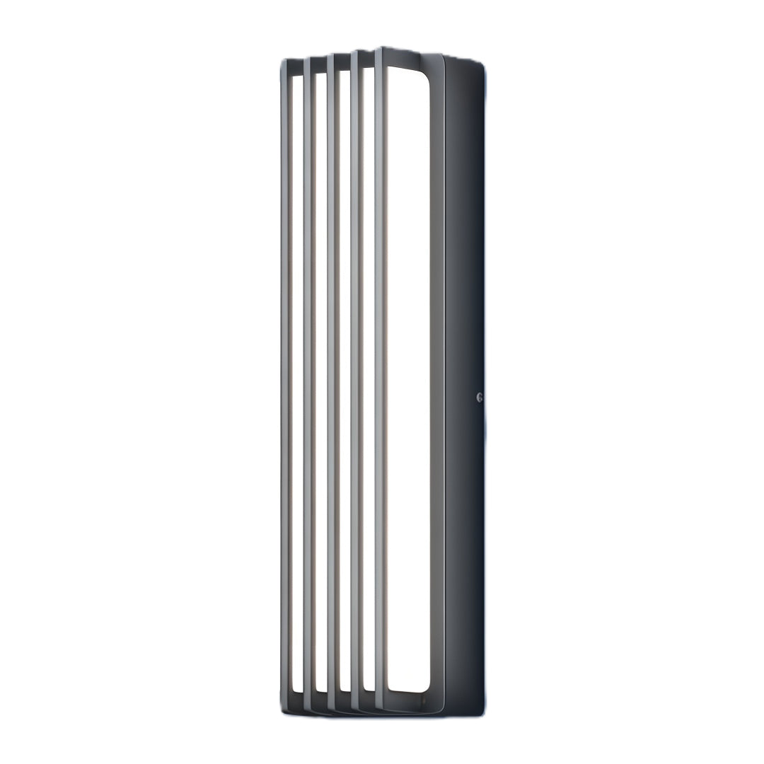 Modern Outdoor Linear Wall Light – Black Aluminum LED Sconce