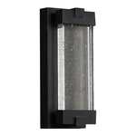 Black Crystal Outdoor Wall Light – Rectangular Waterproof LED Sconce