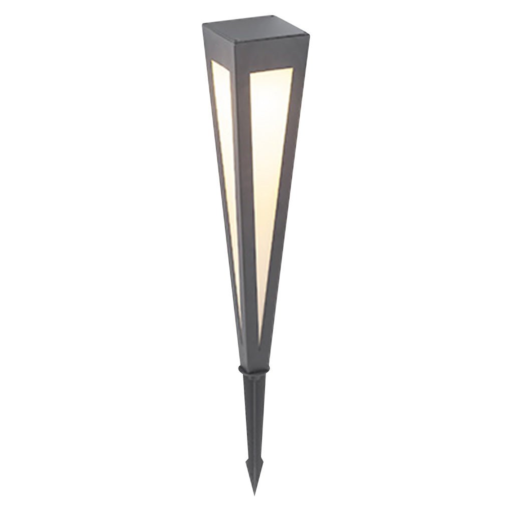 LumaPath Square RGB Solar Pathway Light with Conical Base for Modern Landscapes