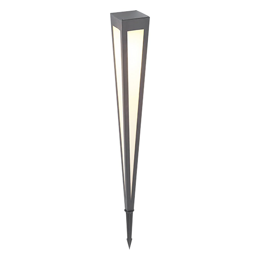 LumaPath Square RGB Solar Pathway Light with Conical Base for Modern Landscapes