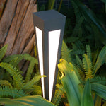 LumaPath Square RGB Solar Pathway Light with Conical Base for Modern Landscapes
