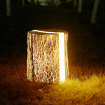 Sculptural Tree Stump LED Garden Light – Weatherproof Resin Landscape Lighting